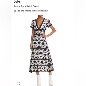 Joie Black and White Floral Maxi Dress